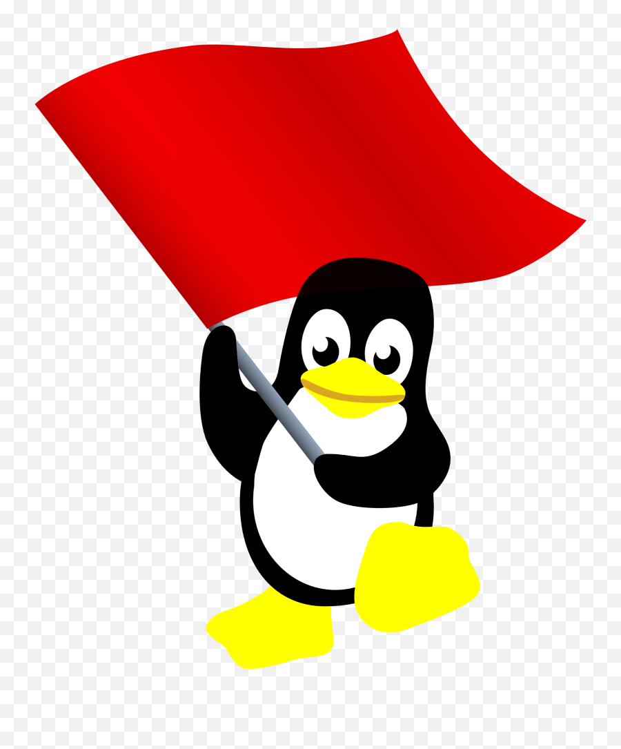 Penguin As A Symbol Of The Operating System Linux Free Image - Red Flag Linux Emoji,Communist Symbol Png