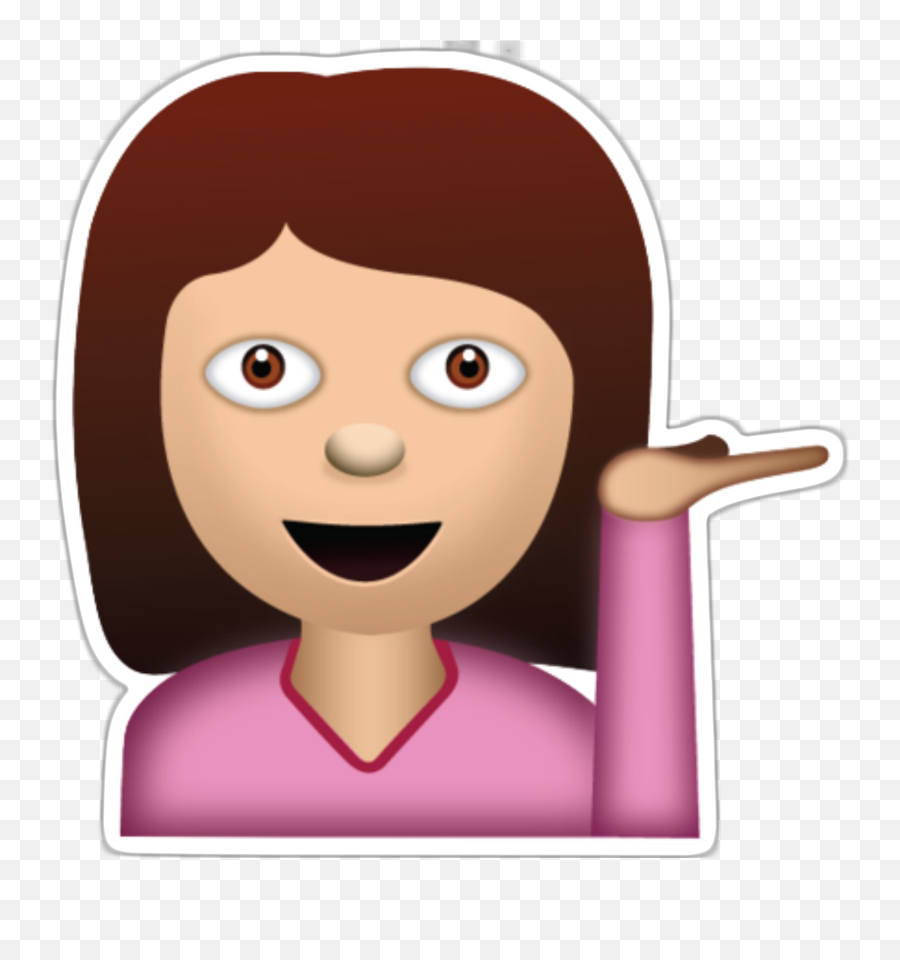 The Emoji Movie Sticker Girl - Girl With Hand Emoji Significado Desse Emoji,Emoji Transparent