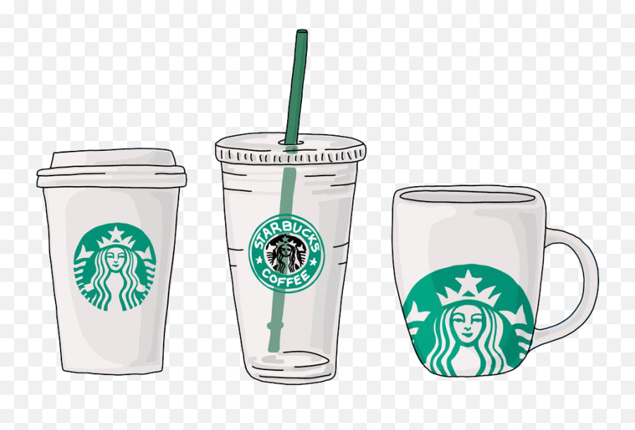 Cute Starbuck Sticker By Deluxdinosaur In 2021 Starbucks - Drawing Starbucks Coffee Cup Emoji,Starbucks Cup Clipart