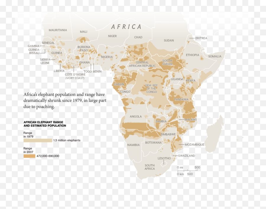 Elephant Slaughter Slide - Map Of Africa Transparent African Elephant Poaching Map Emoji,Elephant Transparent Background