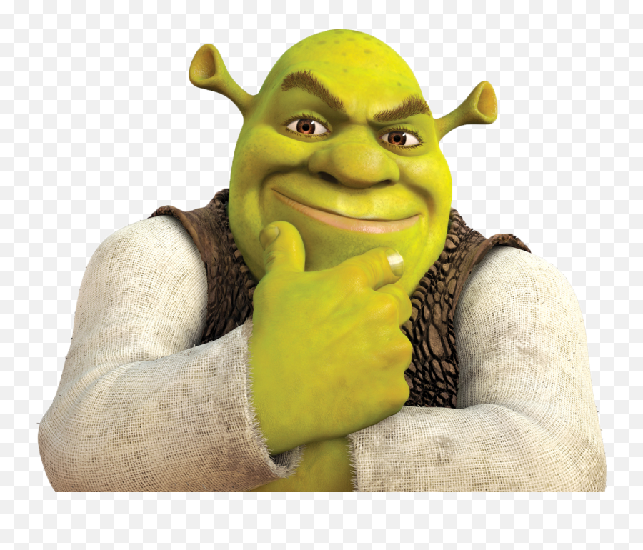 Shrek Thinking Close Up Face Png - Shrek Face Png Emoji,Shrek Png