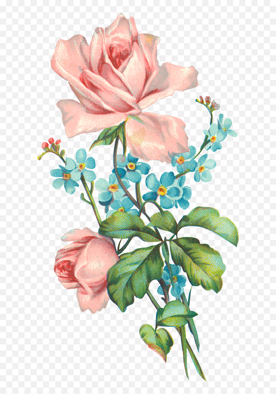 Plants Flowers Retro Projects Emoji,Vintage Roses Png