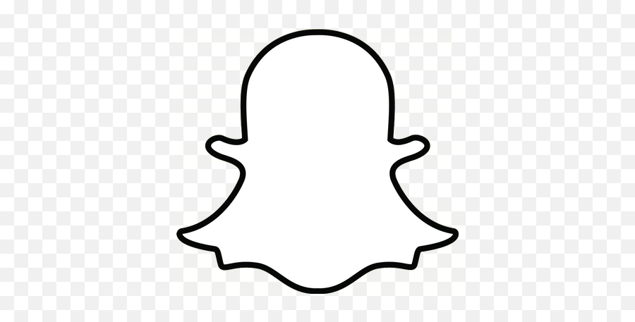 Snapchat Ghost Outline Transparent Png - Transparent White Snapchat Icon Emoji,Transparent Image