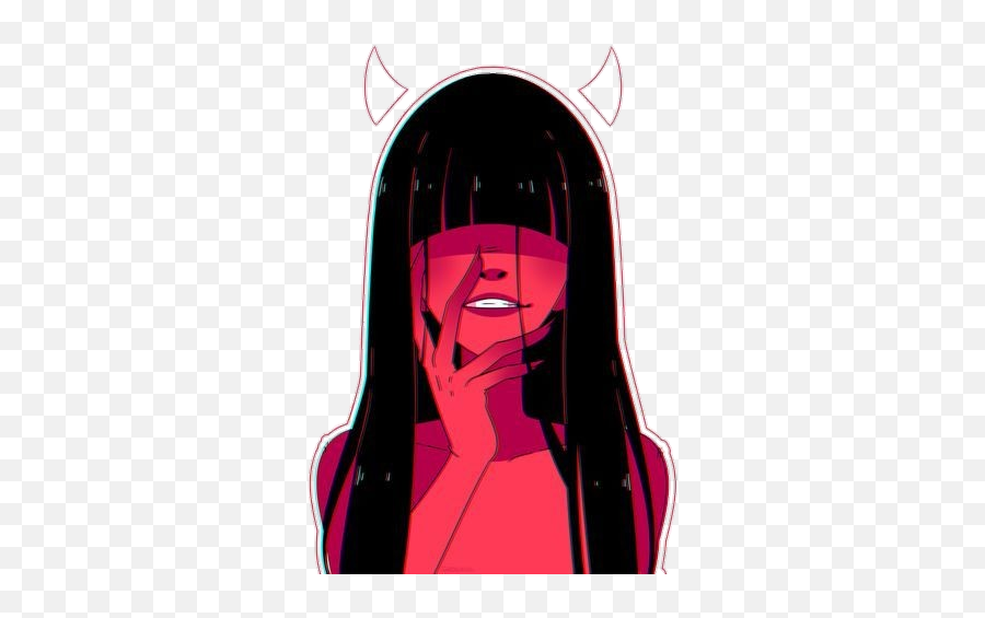 Anime Images Aesthetic Anime Girl Transparent Background - Demon Aesthetic Drawing Emoji,Anime Girl Transparent