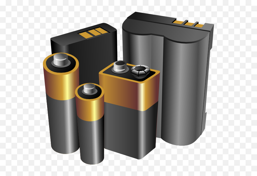 Batteries Clip Art At Clker - Clipart Batteries Emoji,Battery Clipart