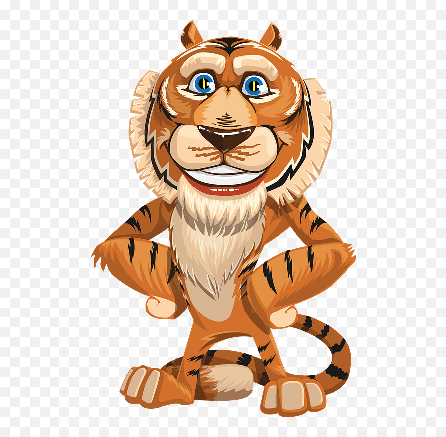 Cartoon Tiger Clipart - Big Emoji,Tiger Clipart