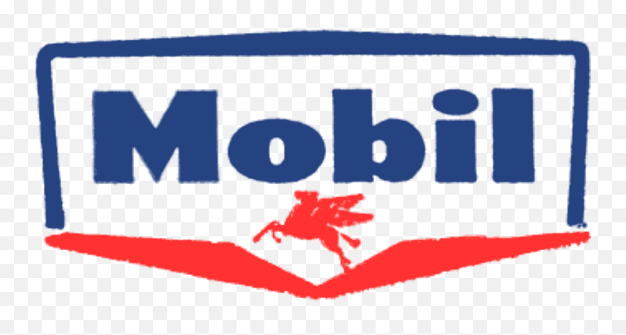 Mobil Oil Company Logos Emoji,Mobil Logo