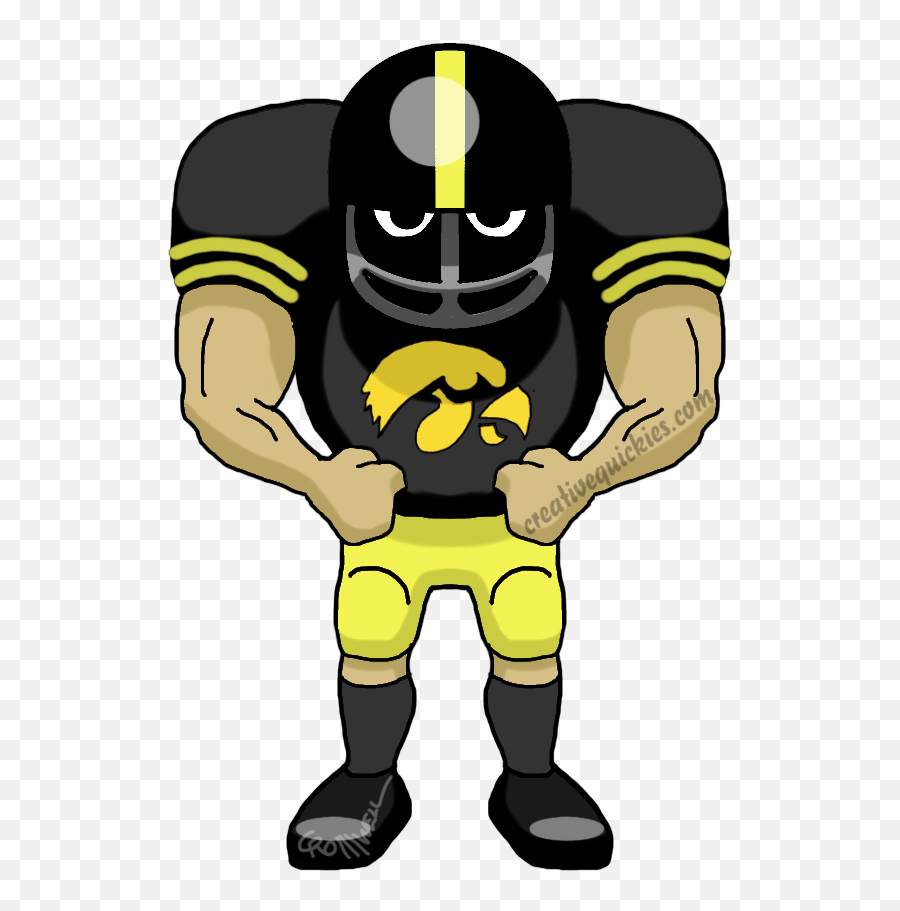 Iowa City Iowa Hawkeyes - Cartoon Alabama Football Player Emoji,Iowa Hawkeye Logo