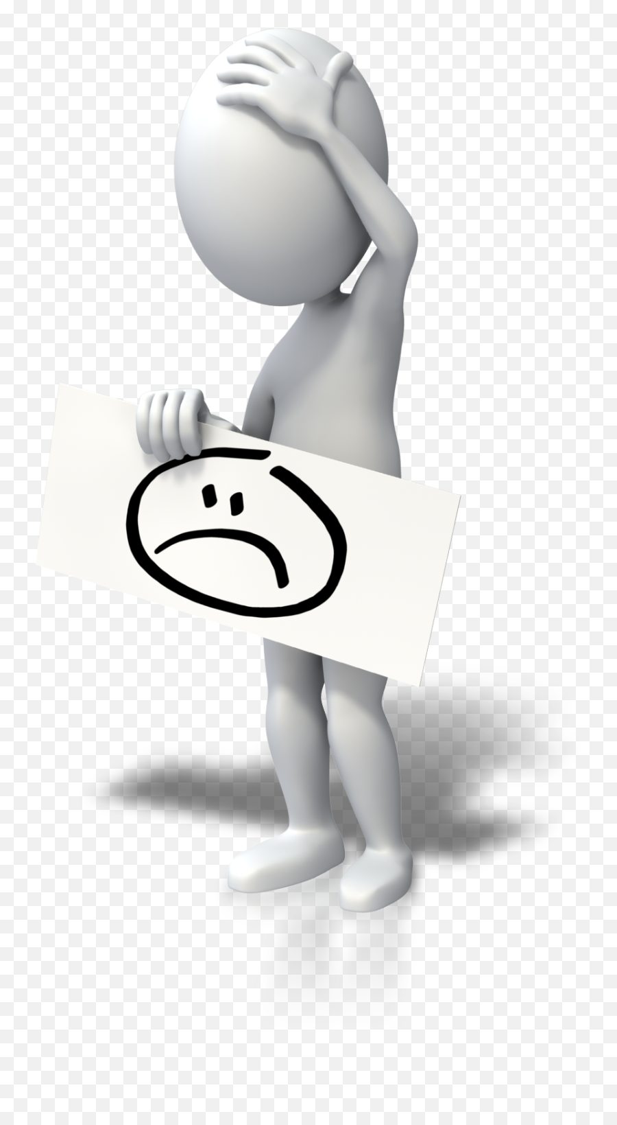 Transparent Background Clipart 3d Stick Figure - Clipart 3d Man Sad Png Emoji,Stick Figure Clipart