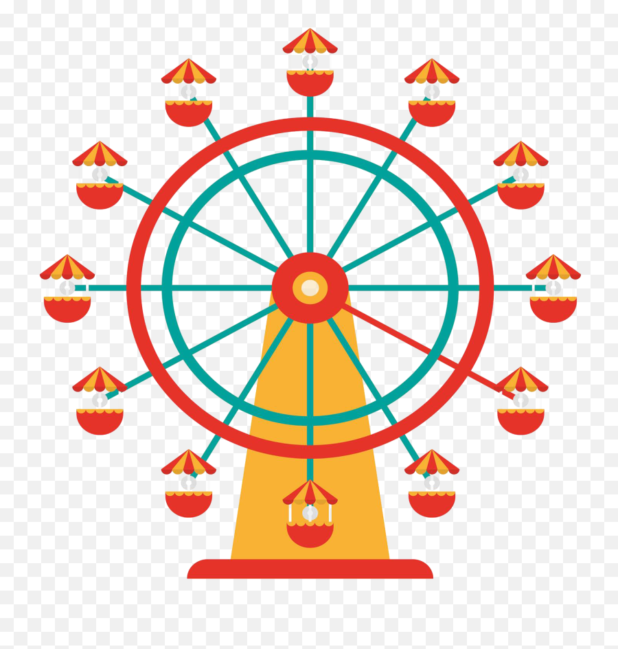 Download Clip Art Transparent Download - Ferris Wheel Vector Transparent Emoji,Carnival Clipart