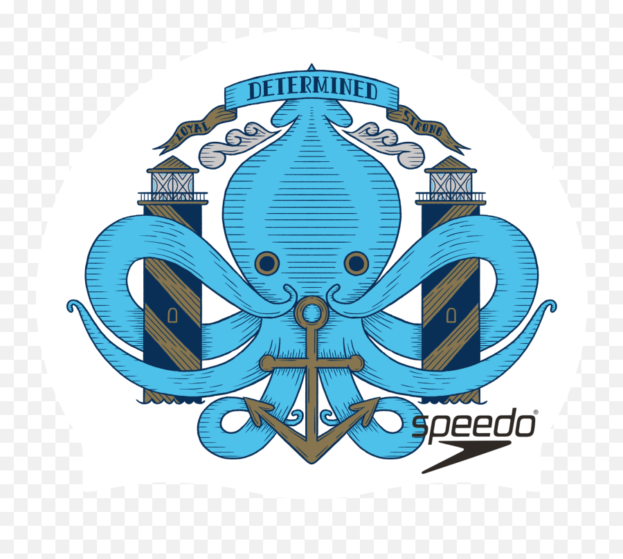 Speedo Art Of The Cap Illustration - Common Octopus Emoji,Speedo Logo