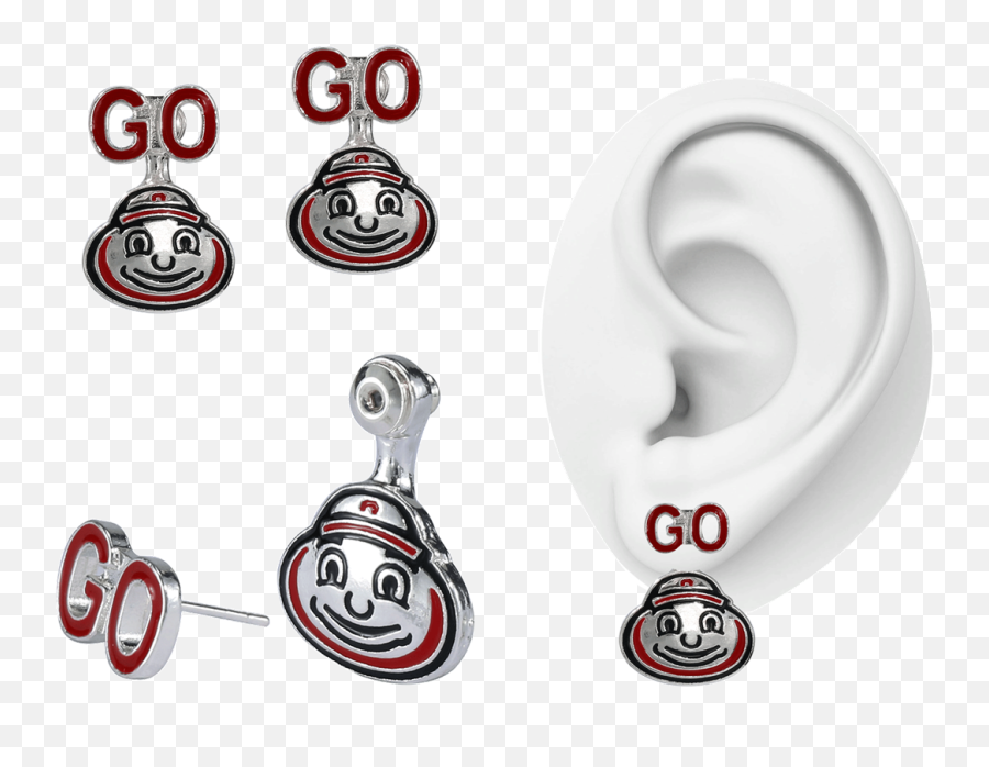 Osu Buckeyes Evie Earrings Emoji,Ohio St Buckeyes Logo