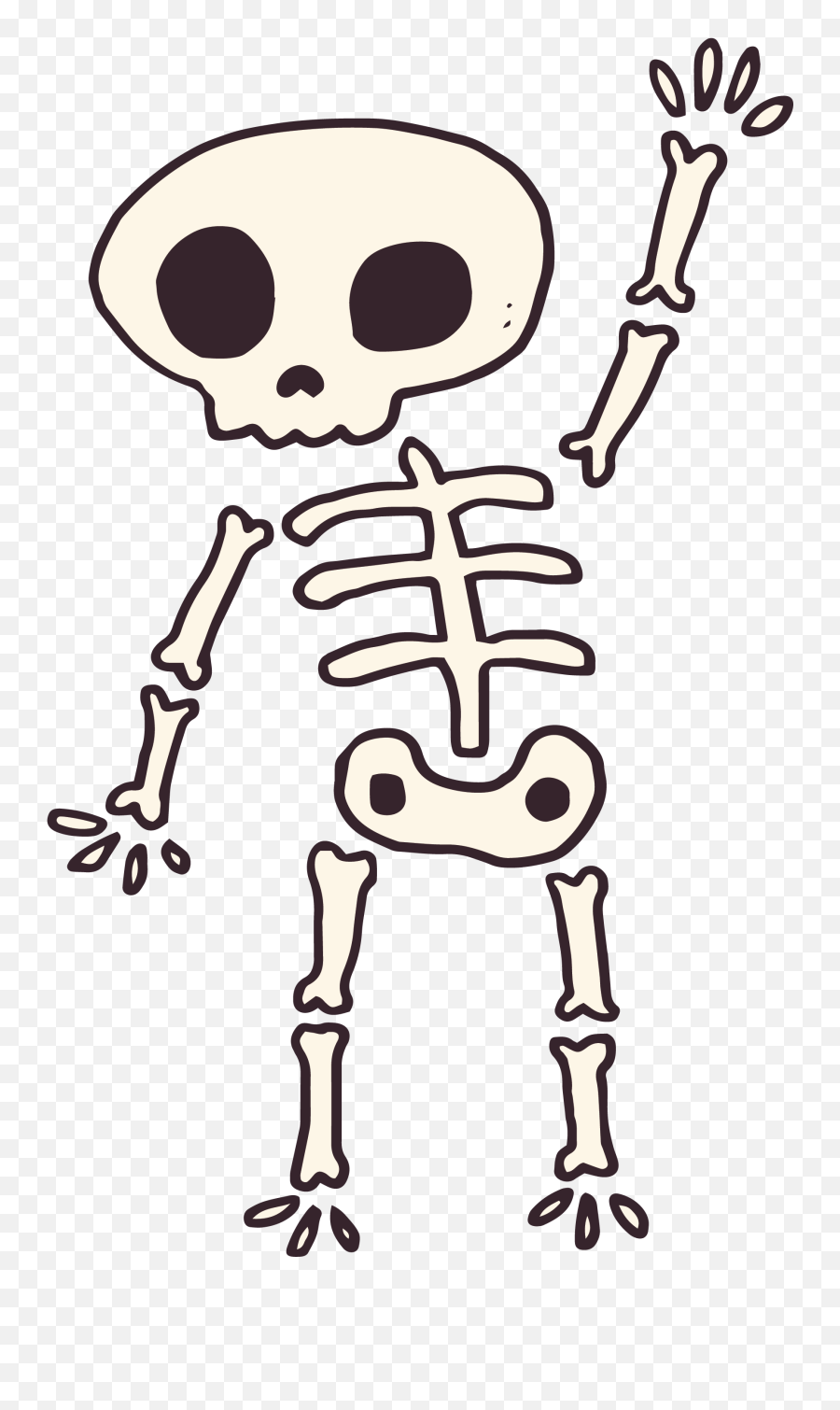 Skeleton Clipart Monster - Transparent Background Cartoon Skeleton Transparent Emoji,Skeleton Clipart