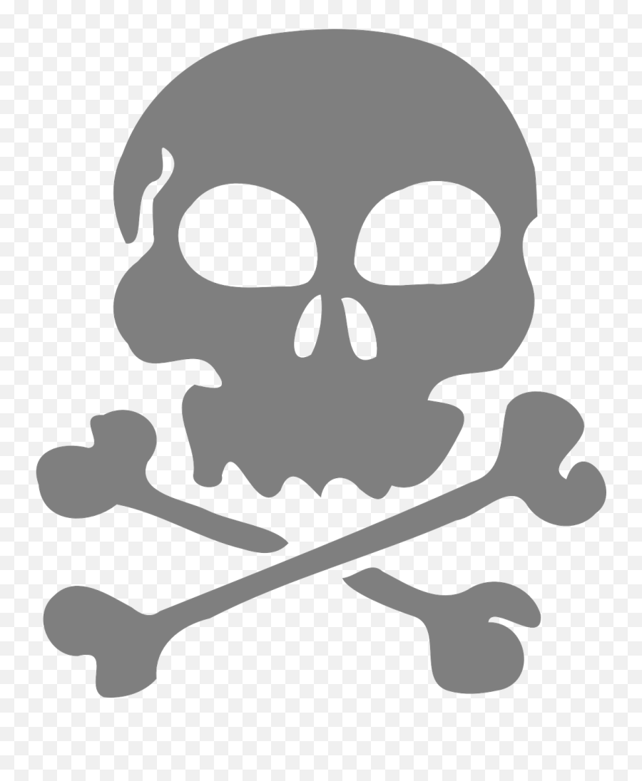 Download Skull Bones Pirate - Transparent Background Skull Horror Clip Art Emoji,Skull Clipart Black And White