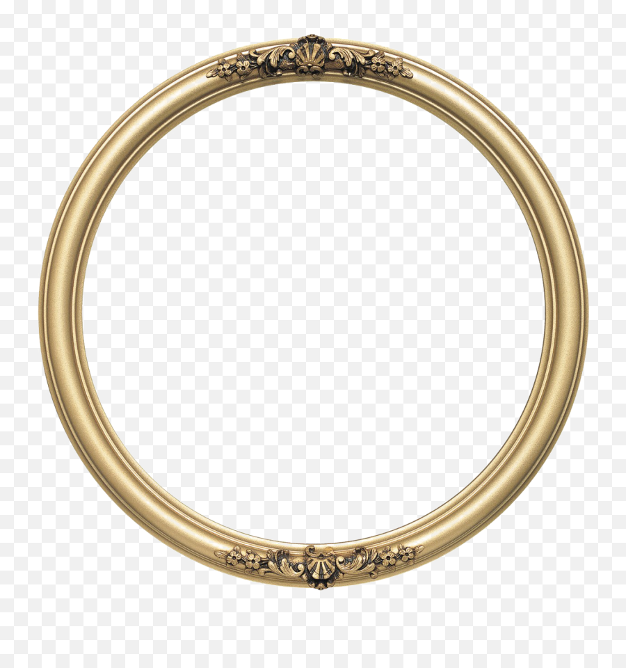 Download Round Frame Png Transparent - Gold Ornate Round Frame Emoji,Round Frame Png