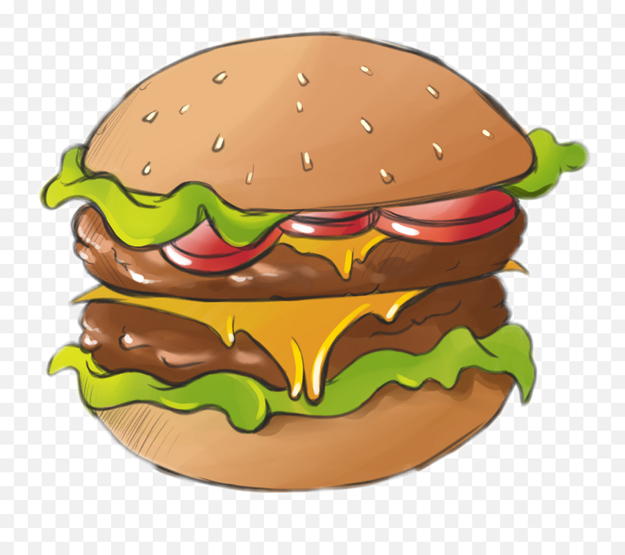 Fast Food Clipart - Hamburger Png Download Full Size Hamburger Bun Emoji,Hamburger Clipart