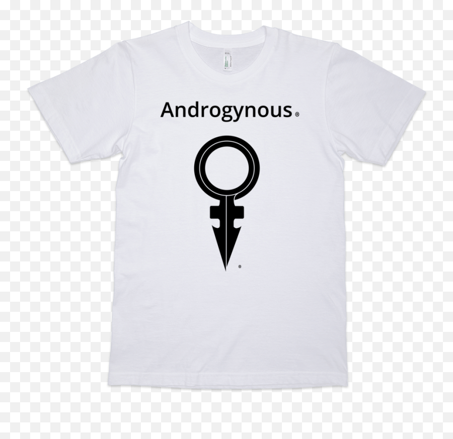 Androgynous Symbol Black On White Printed Organic Fine Emoji,American Apparel Logo