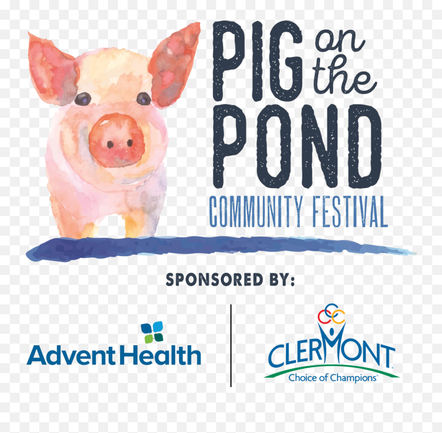 Pig On The Pond Community Festival Clermont Fl Emoji,Advent Health Logo