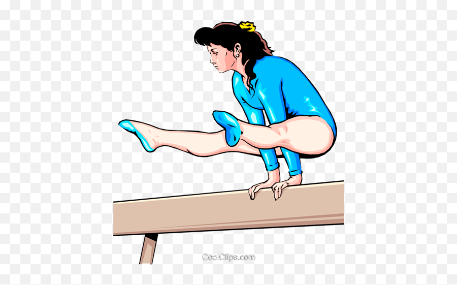 Gymnast On Balance Beam Royalty Free Vector Clip Art Emoji,Balancing Clipart