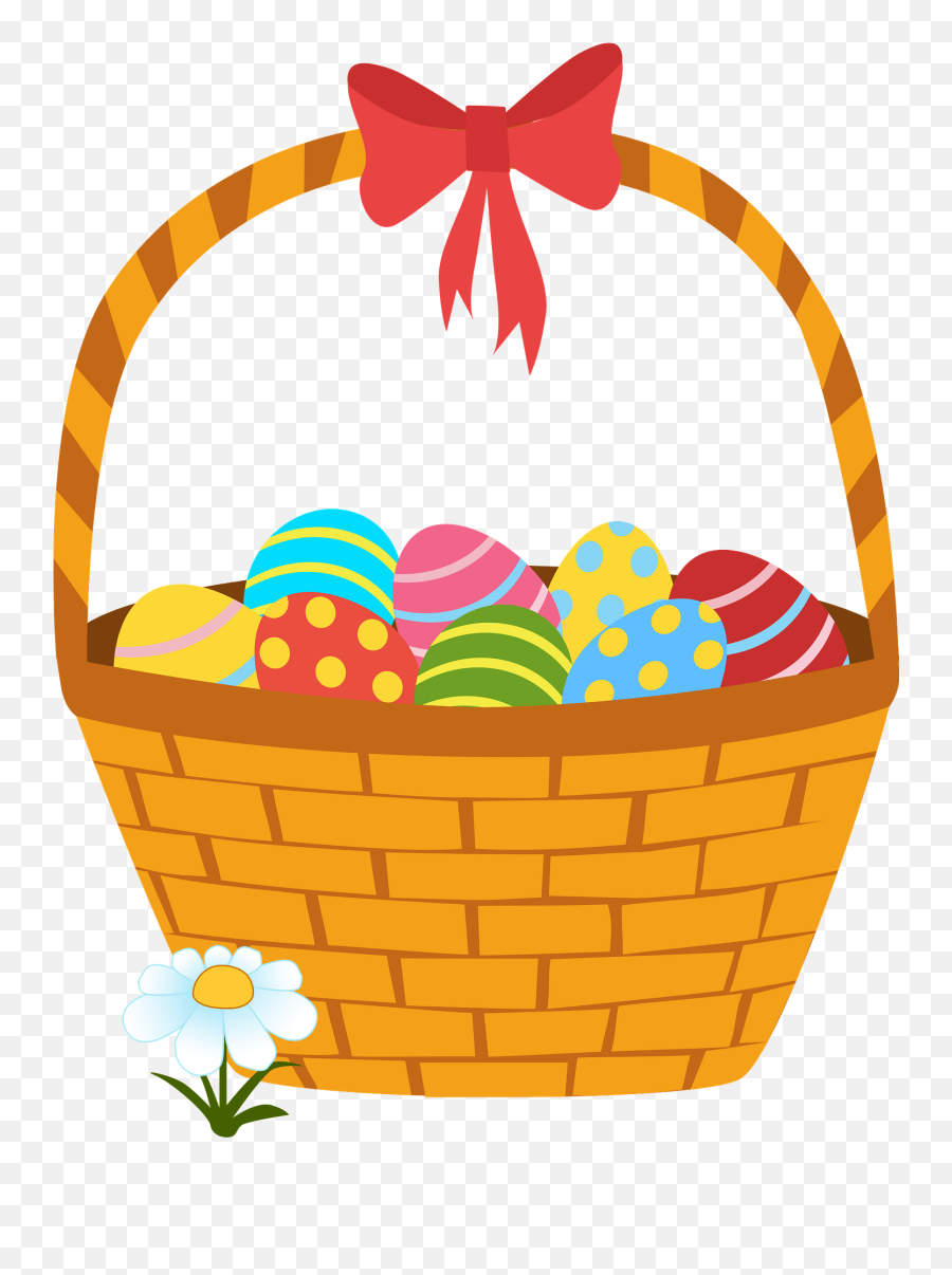 Easter Basket Clipart - Transparent Background Easter Egg Basket Clipart Emoji,Basket Clipart