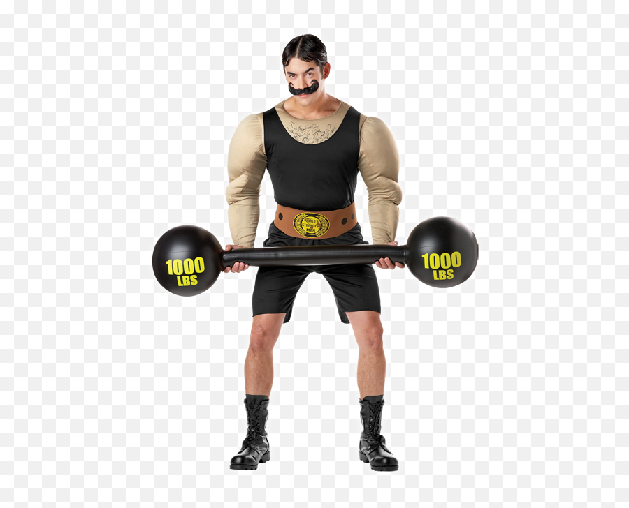 Download Old Timey Strong Man - Muscle Man Costume Png Emoji,Muscle Man Clipart