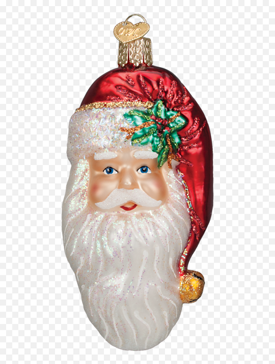 Nostalgic Santa Glass Ornament 4 34 Emoji,Long Beard Png