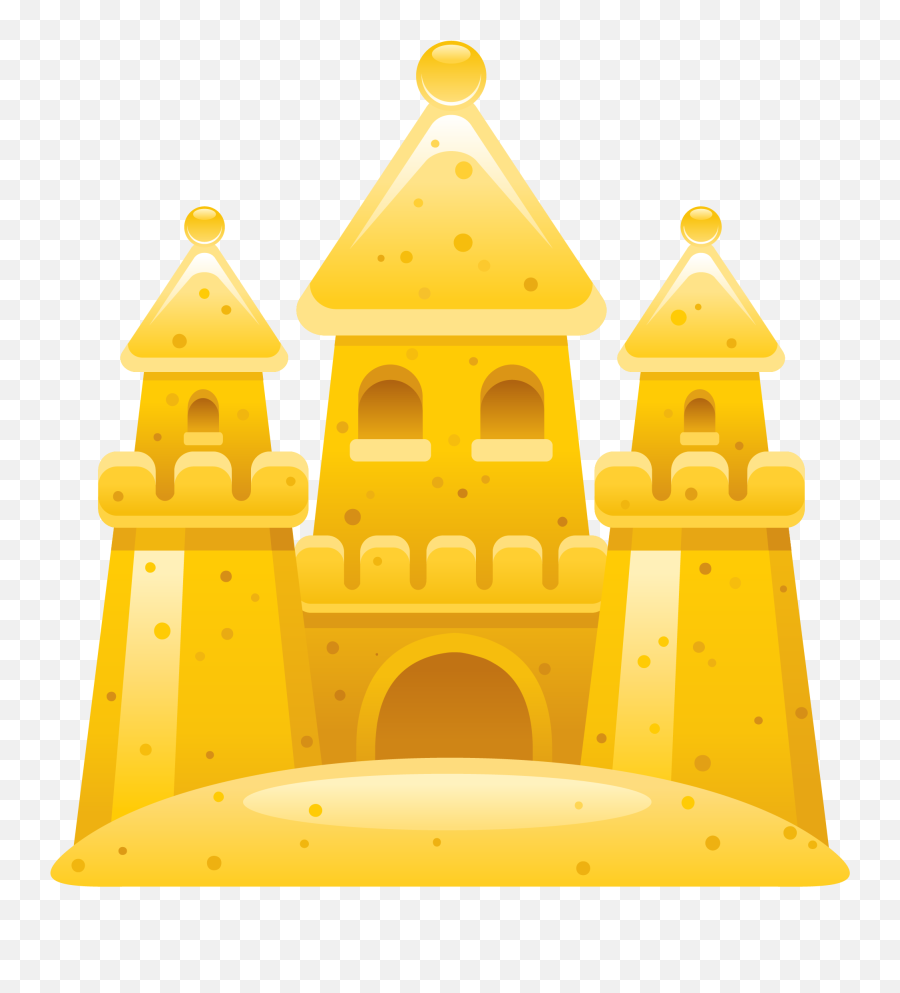 Download Hd Sand Clipart Yellow Sand - Cartoon Sandcastle Castelo No Ceu Desenho Emoji,Sand Clipart