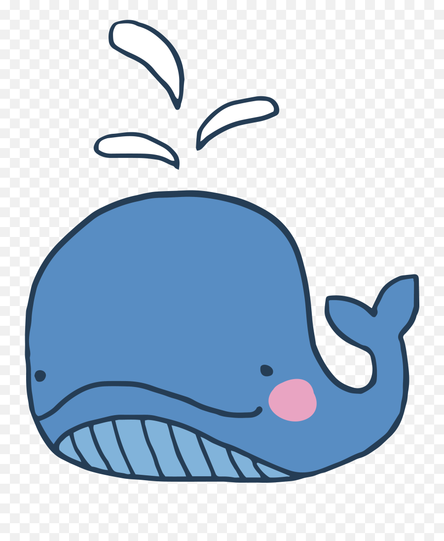 Transparent Whale Chicken - Transparent Blue Whale Clipart Emoji,Whale Clipart