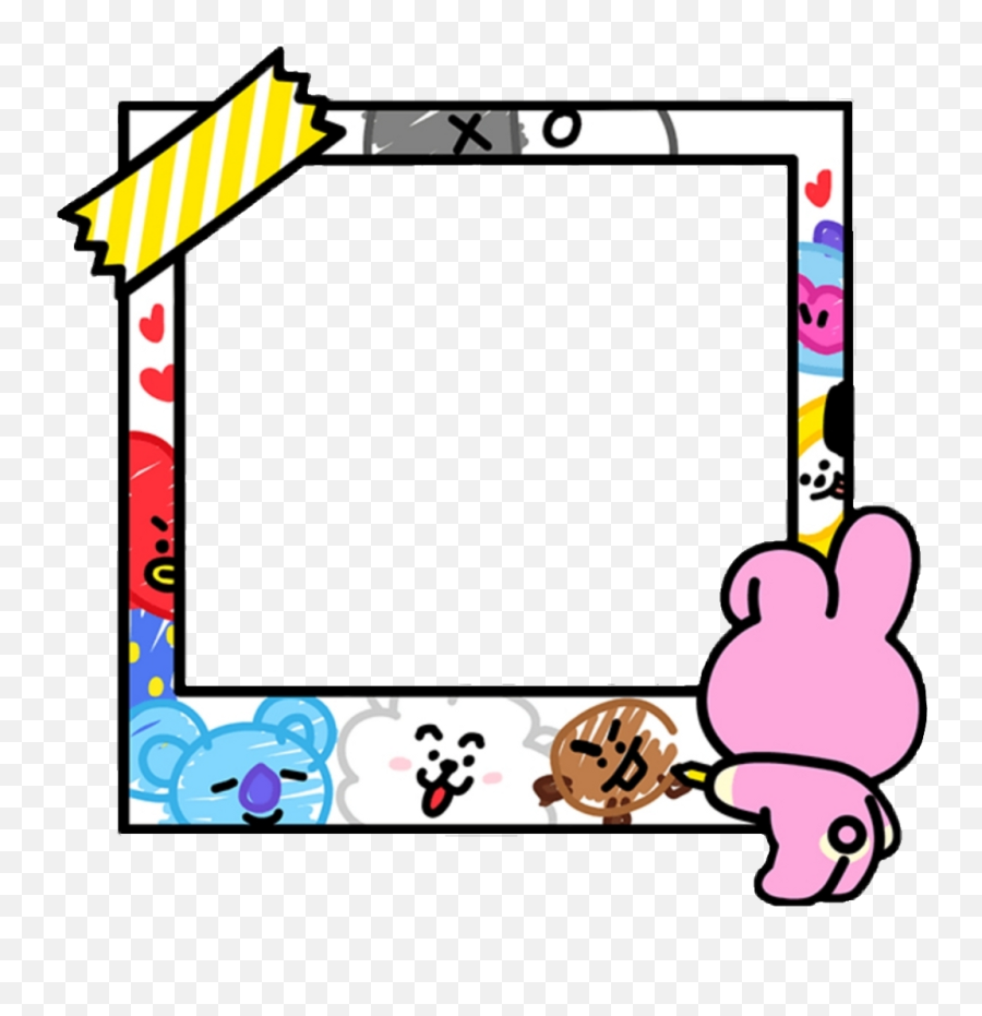 Download Bt21 Bts Sticker Cute Kook - Border Design Bt21 Emoji,Bt21 Png