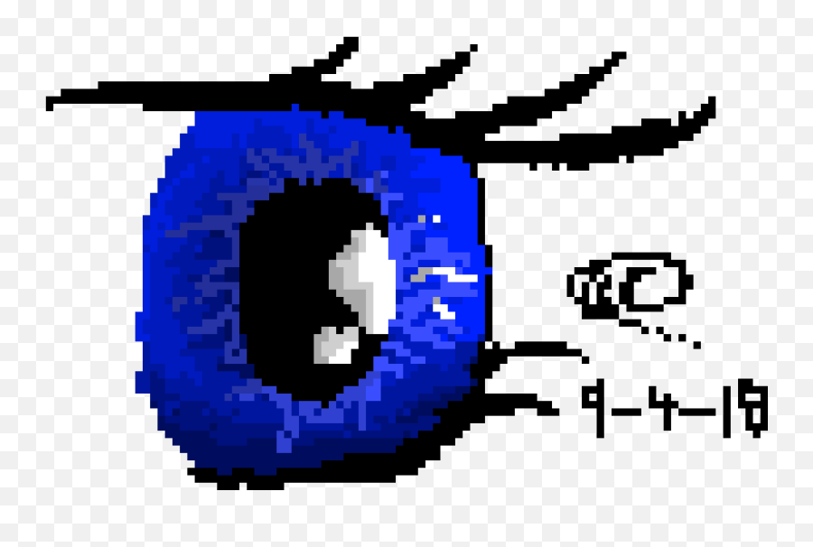 Anime Eye Blue Pixel Art Maker - Dot Emoji,Anime Eye Png