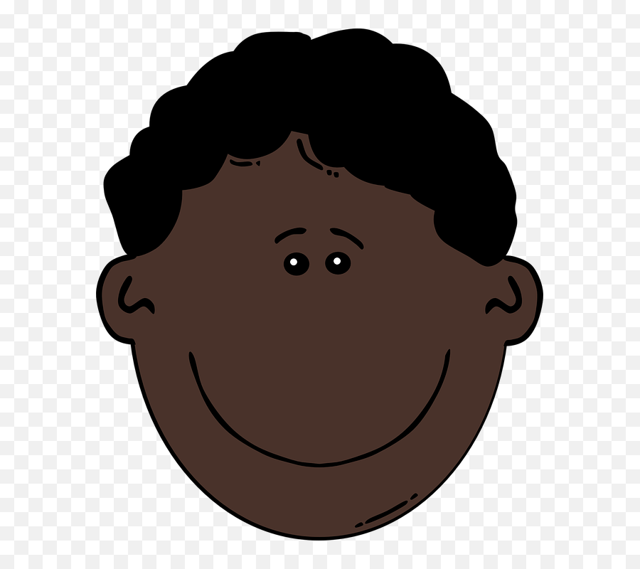 Black Man Clip Art At Clker - Black Person Face Cartoon Emoji,Black Man Clipart