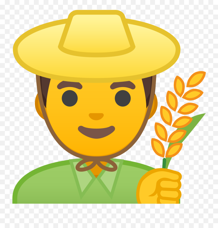 Download Happy Farmer Png Png Freeuse - Farmer Emoji,Farmer Png