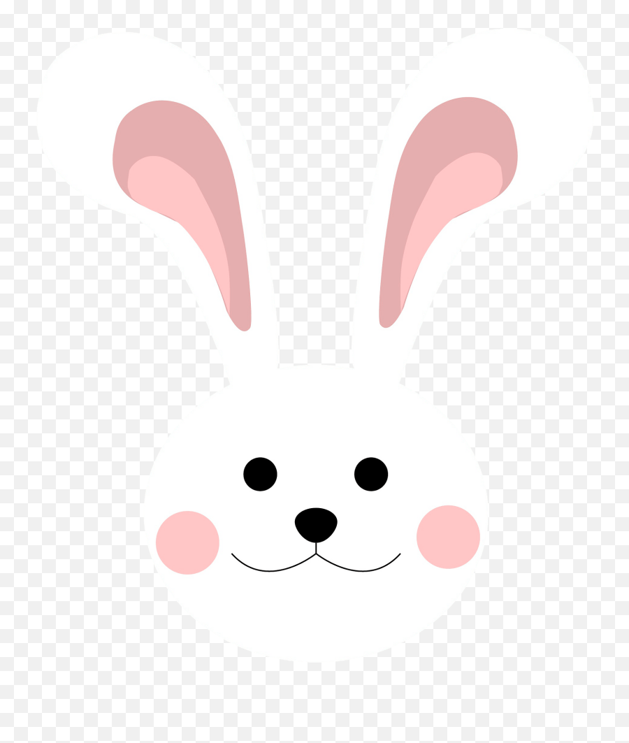 Bunny Face Clipart - Rabbit Face Clipart Png Emoji,Bunny Face Clipart