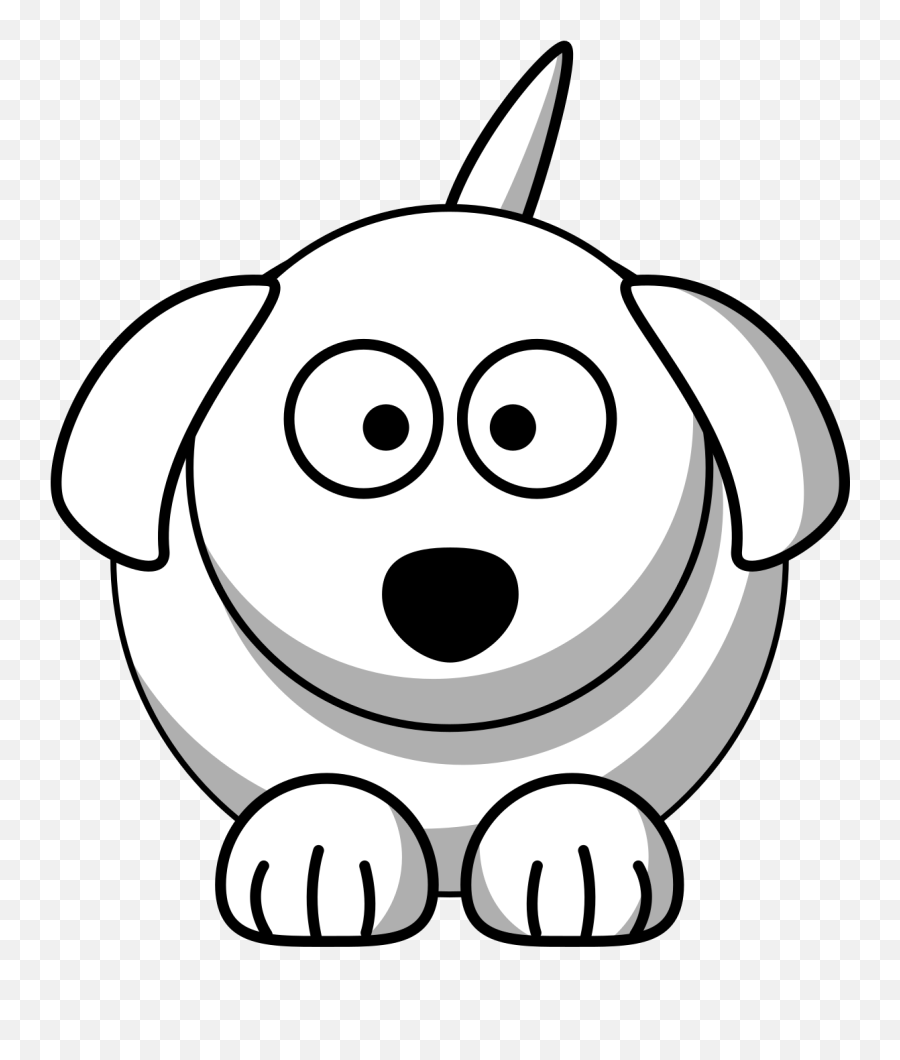 Puppy Clipart Outline - Black And White Dog Drawing Dog Face Cartoon Outline Emoji,Puppy Clipart