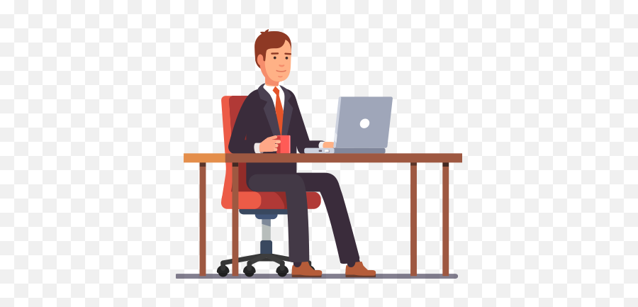 Man - Man At Office Icon Full Size Png Download Seekpng Emoji,Office Png