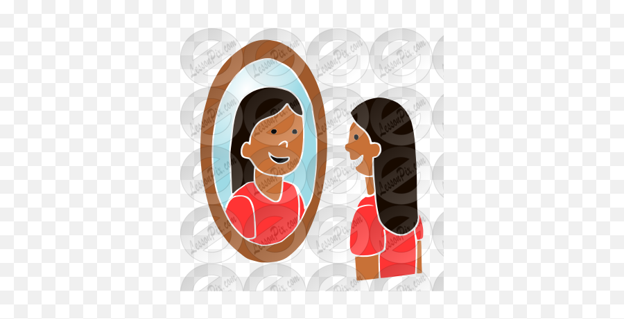 Mirror Stencil For Classroom Therapy Use - Great Mirror Conversation Emoji,Mirror Clipart
