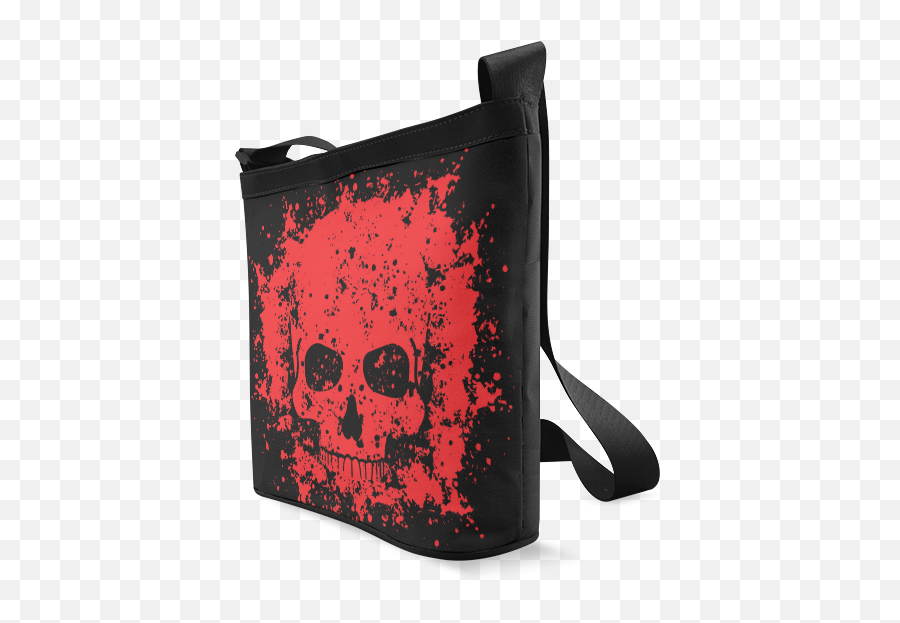 Download Grunge Skull Print Casual Canvas Crossbody Bag Emoji,Grunge Cross Png