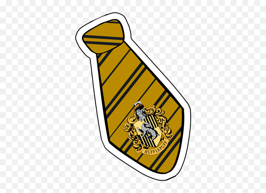 Hufflepuff Tie Sticker - Drawing Emoji,Hufflepuff Logo