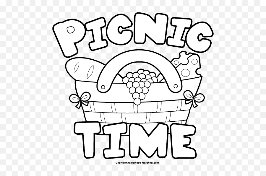 The Picnic Item Card Clipart Clipartcow - Picnic Clipart Black And White Emoji,Picnic Clipart