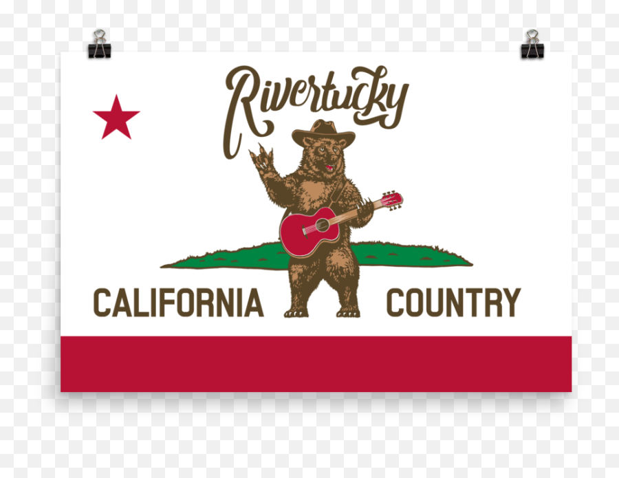 Rivertucky Ca Flag Poster - 24x36 U2014 Rivertucky Emoji,California Flag Png
