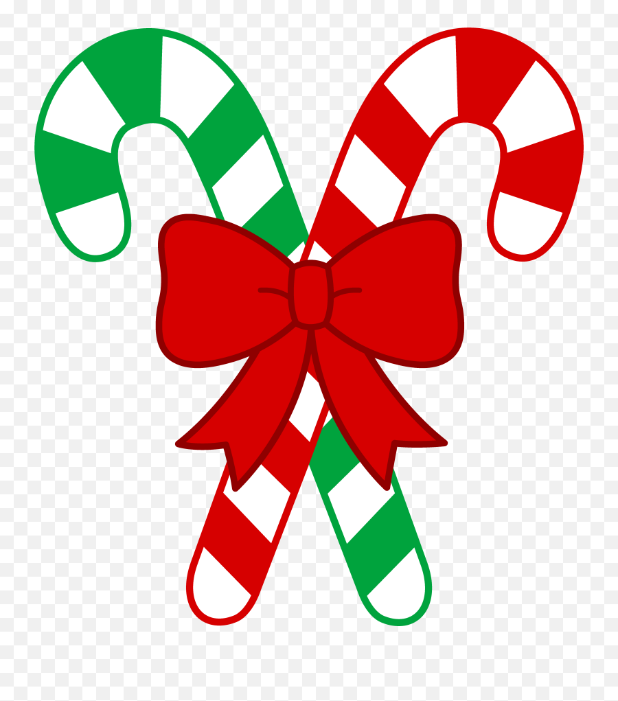 Christmas Bow Clipart Free - Candy Cane Bow Clipart Free Emoji,Christmas Bow Clipart