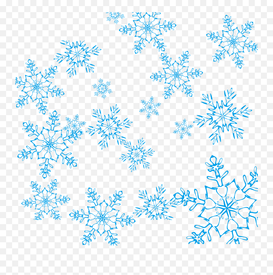Blue Snowflake Vector Png Download - Decorative Emoji,Snowflake Transparent Background