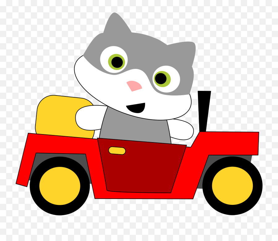 Kitty Clipart Christmas Kitty Christmas Transparent Free - Cat Driving Car Clipart Emoji,Cute Christmas Clipart