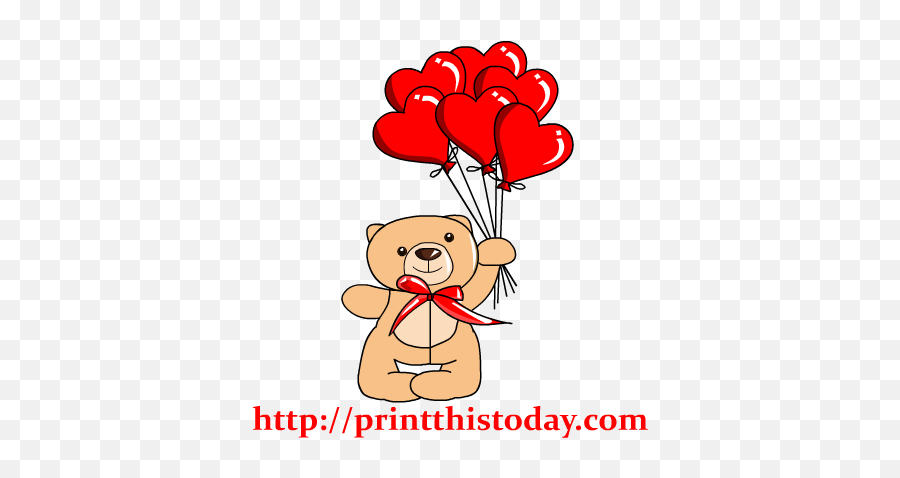 Teddy Bear Holding I Love You Clipart Panda - Free Clipart Bear Holding Love Balloons Emoji,You Clipart
