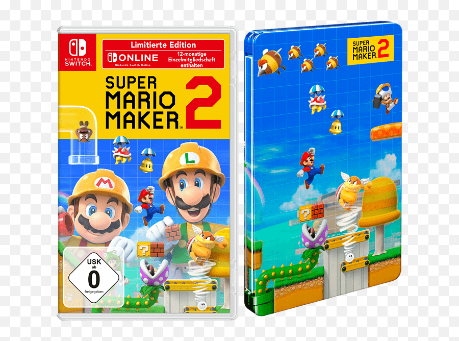 Limited Edition Of Super Mario Maker 2 Includes 12 Months - Super Mario Maker Emoji,Super Mario Maker 2 Logo