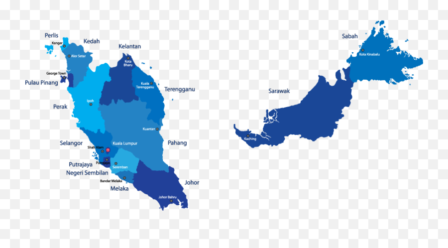Capital Of Malaysia Map Clipart - Malaysia Map Vector Emoji,Map Clipart