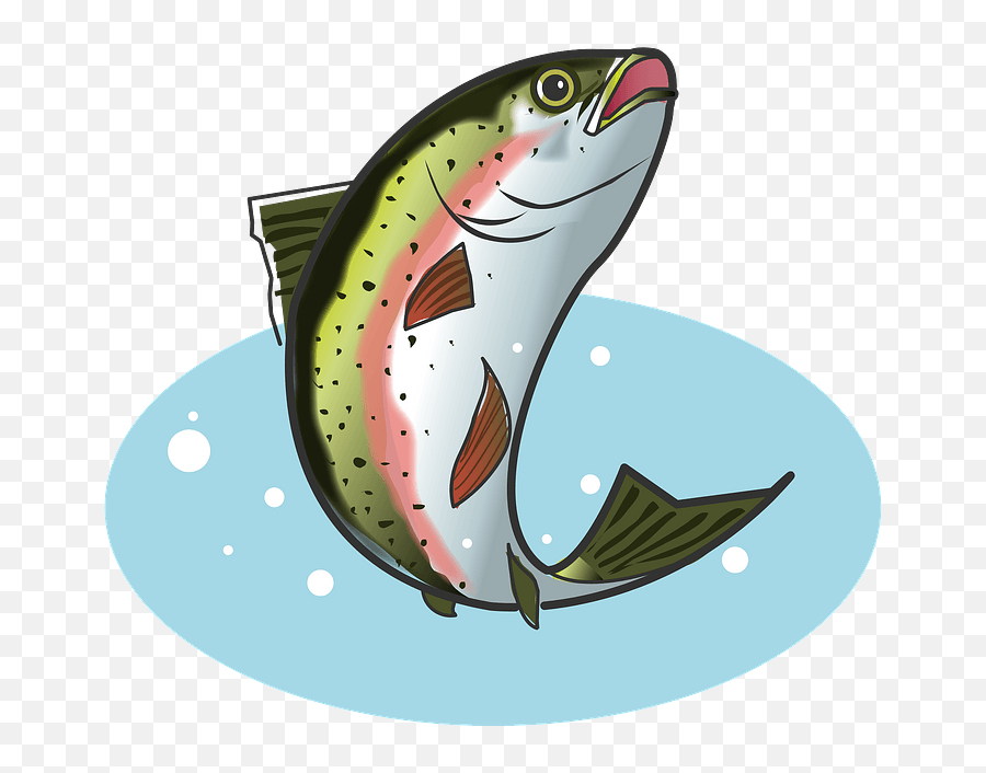 Rainbow Trout Fish Clipart - Clipart Trout Emoji,Trout Clipart