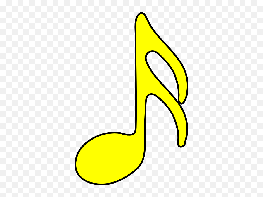 Musical Notes Clipart Mucic - Yellow Musical Note Yellow Music Notes No Background Emoji,Music Note Transparent
