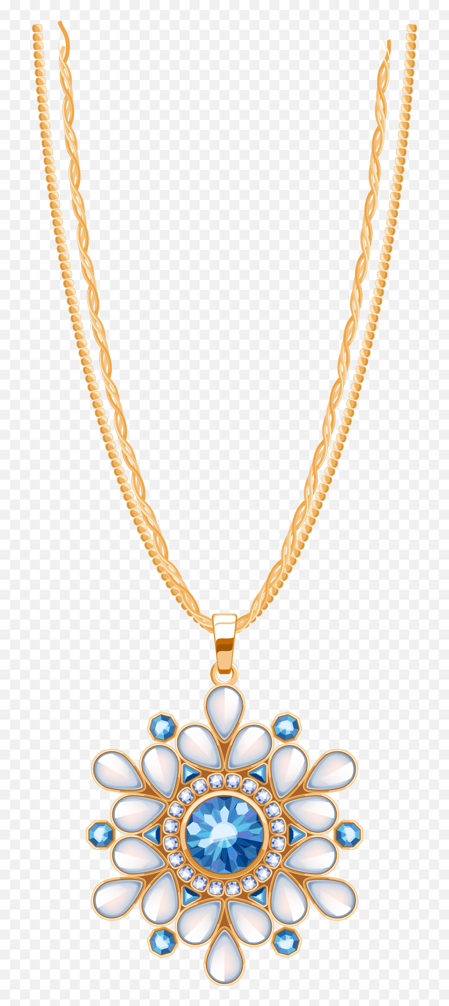 Download Diamond Chain Jewellery - Necklace Clipart Png Logo Emoji,Chain Necklace Png