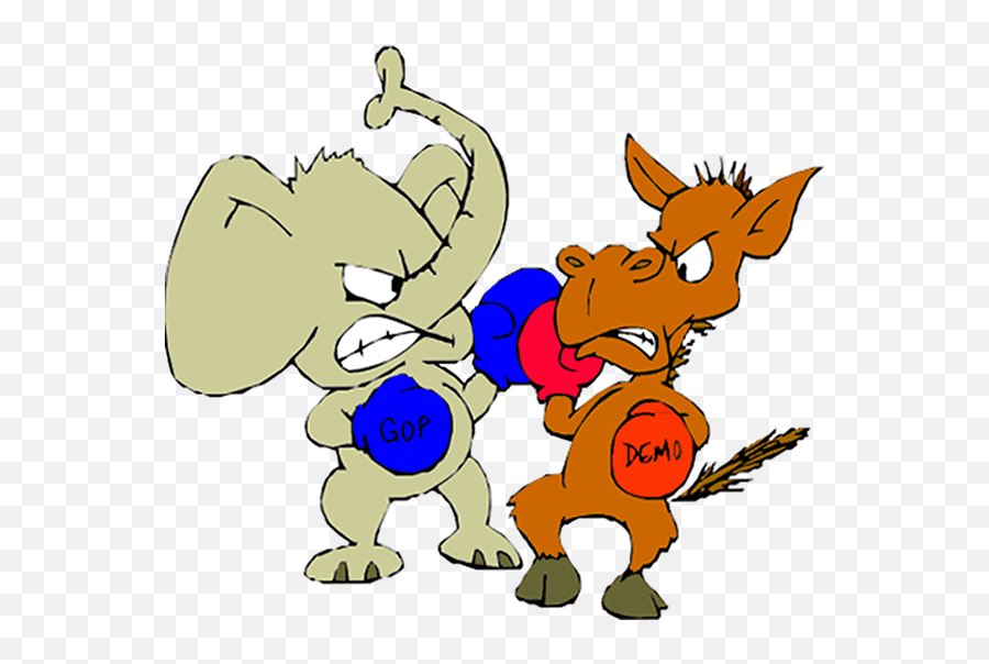 Download Hd Donkey Elephant - Political Parties Transparent Adherence Definition Emoji,Elephant Transparent Background